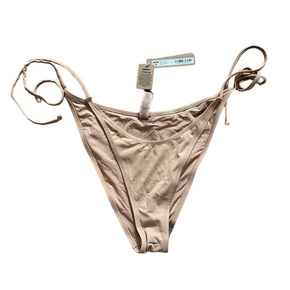 Skims 2X Swim Low Rise Tie Bikini Bottom Oche Tan NWT - Picture 2 of 4